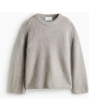 H&M Oversized Trui Van Mohairmix - Wit