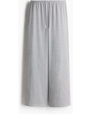 H&M Kordelzughose mit geradem Bein - Grau