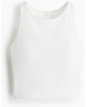 H&M Longline-Sport-BH mit DryMoveTM, Medium Support - Weiß