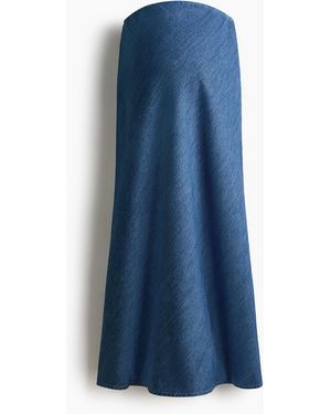 H&M MAMA Sliprock aus Satin - Blau