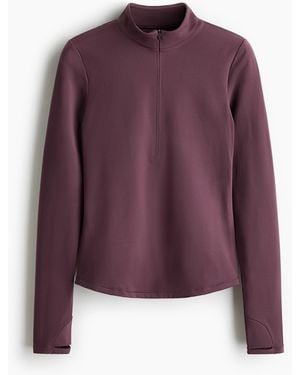 H&M Wärmendes Sportshirt mit Fleece SoftMove - Lila