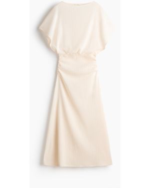 H&M Gedrapeerde Maxi-jurk - Naturel