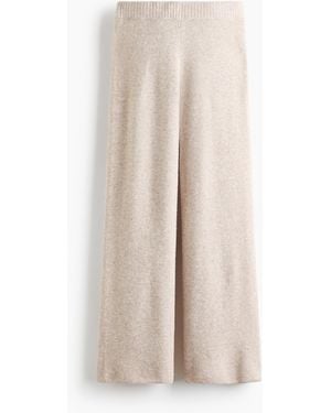 H&M Weite Strickhose - Natur