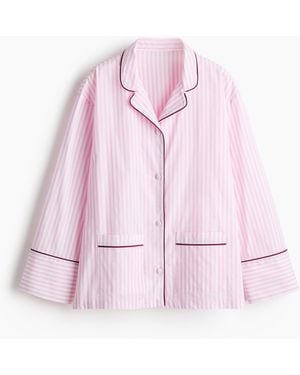 H&M Pyjamaoberteil aus Baumwolle - Pink