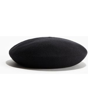 H&M Gestrickte Baskenmütze - Schwarz