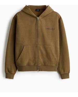 H&M Hoodiejacke in Loose Fit - Grün
