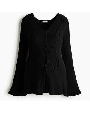 H&M Mama Ribgebreid Vest - Zwart