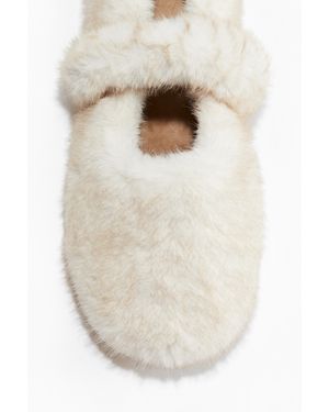 H&M Flauschige Hausschuhe - Weiß