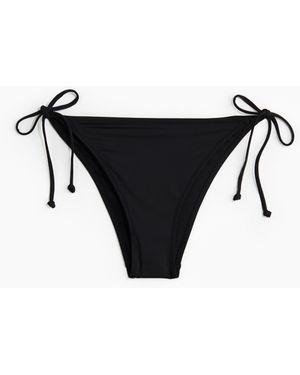 H&M Tie-Tanga Bikinihose - Schwarz