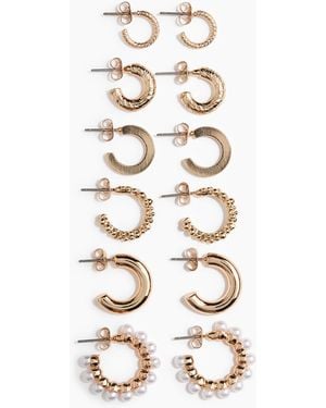 H&M 6 Paar Hoop-Ohrringe - Weiß