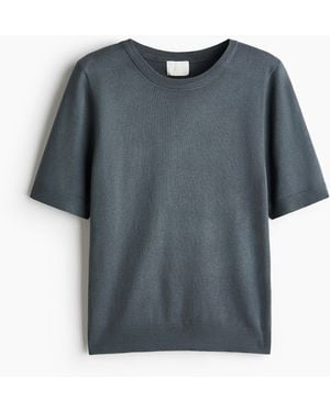 H&M Feinstrickshirt - Blau