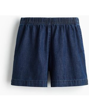 H&M Denim Pull-on Short - Blauw