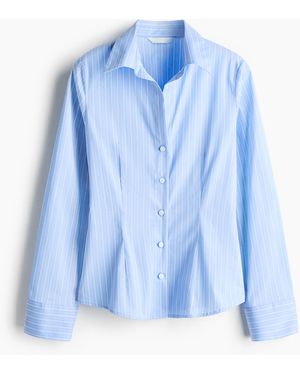 H&M Taillierte Hemdbluse - Blau