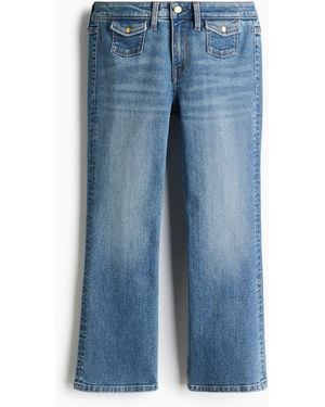 H&M Flared Low Ankle Jeans - Blau