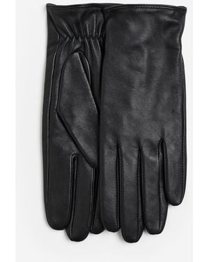 H&M Lederhandschuhe - Schwarz