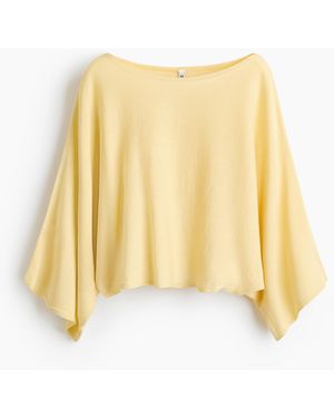 H&M Shirt mit Fledermausärmeln - Gelb