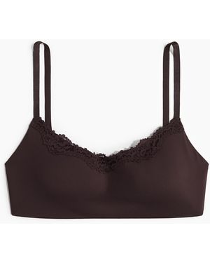 H&M Wattierter bügelloser Mikrofaser-BH - Braun