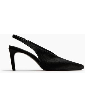 H&M Hohe Slingpumps aus Leder - Schwarz