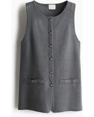 H&M Tanktop mit Knopfleiste - Grau