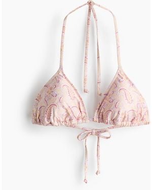 H&M Padded Triangelbikinitop - Roze