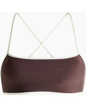 H&M Padded Sportbikinitop - Bruin