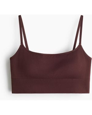 H&M Wattiertes Bralette Seamless - Braun