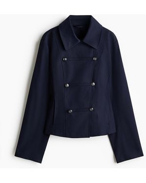 H&M Zweireihige Twilljacke - Blau
