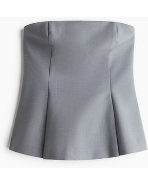 H&M Ausgestelltes Bustiertop - Grau