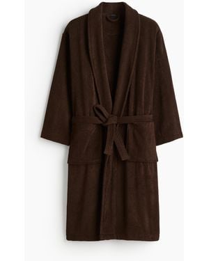 H&M Bademantel aus Frottee - Braun
