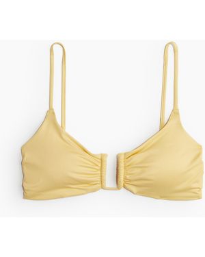 H&M Wattiertes Bikinitop - Mettallic