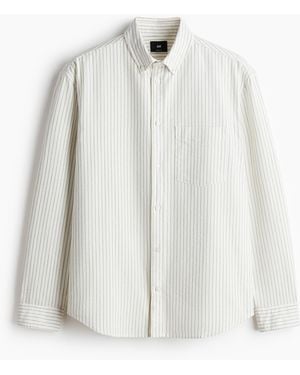 H&M Oxfordhemd in Regular Fit - Weiß