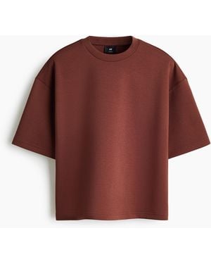 H&M Scuba-T-Shirt in Oversized Fit - Rot