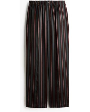 H&M Satijnen Pull-on Broek - Zwart