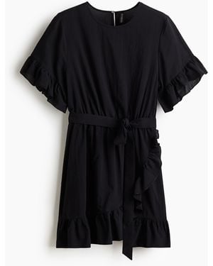 H&M Kleid mit Volants - Schwarz