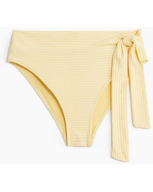 H&M Bikinihose High Waist mit Bindedetail - Gelb