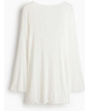 H&M Mini-Strandkleid - Weiß