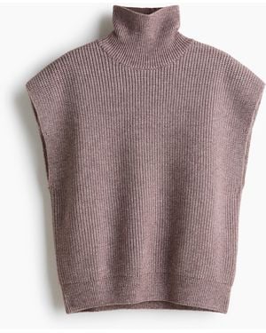 H&M Slip-over Met Turtleneck - Bruin