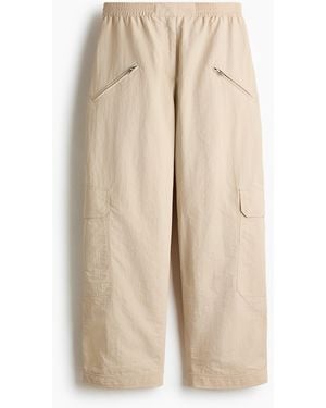 H&M Oversized Cargohose - Natur