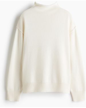 H&M Oversized Pullover aus Wollgemisch - Weiß