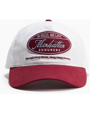 H&M Cap aus Baumwolltwill mit Motivdetail - Rot