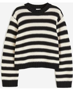 H&M Kastiger Pullover - Schwarz