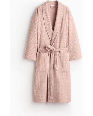 H&M Bademantel mit Waffelstruktur - Pink
