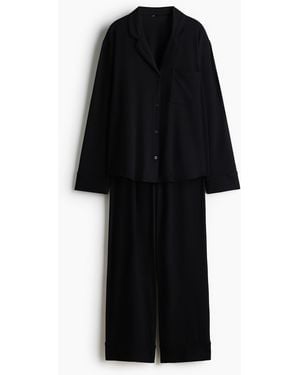 H&M Pyjama Van Viscosemix - Zwart