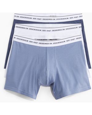 H&M 3er-Pack COOLMAX® Halblange Trunks - Blau