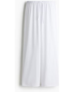 H&M Kordelzughose mit geradem Bein - Weiß