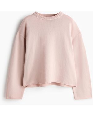 H&M Pullover mit Rollkanten - Pink