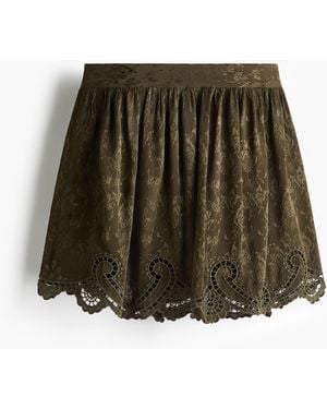 H&M A-Linien-Jupe aus Jacquardstoff - Mehrfarbig