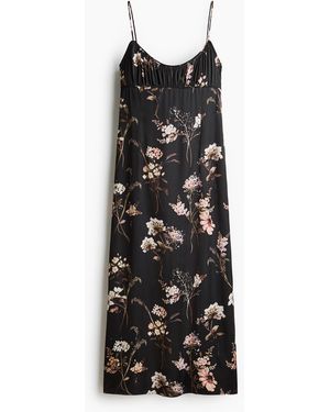 H&M Strapjurk Met Geprint Dessin - Zwart