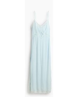 H&M Trägerkleid mit Spitze - Blau