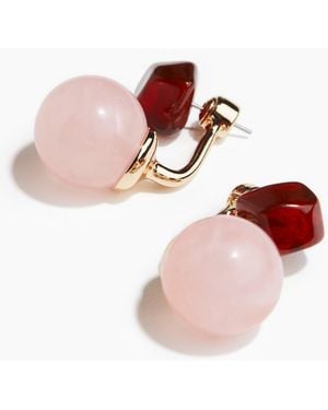 H&M Ohrringe mit Kugeldetails - Pink